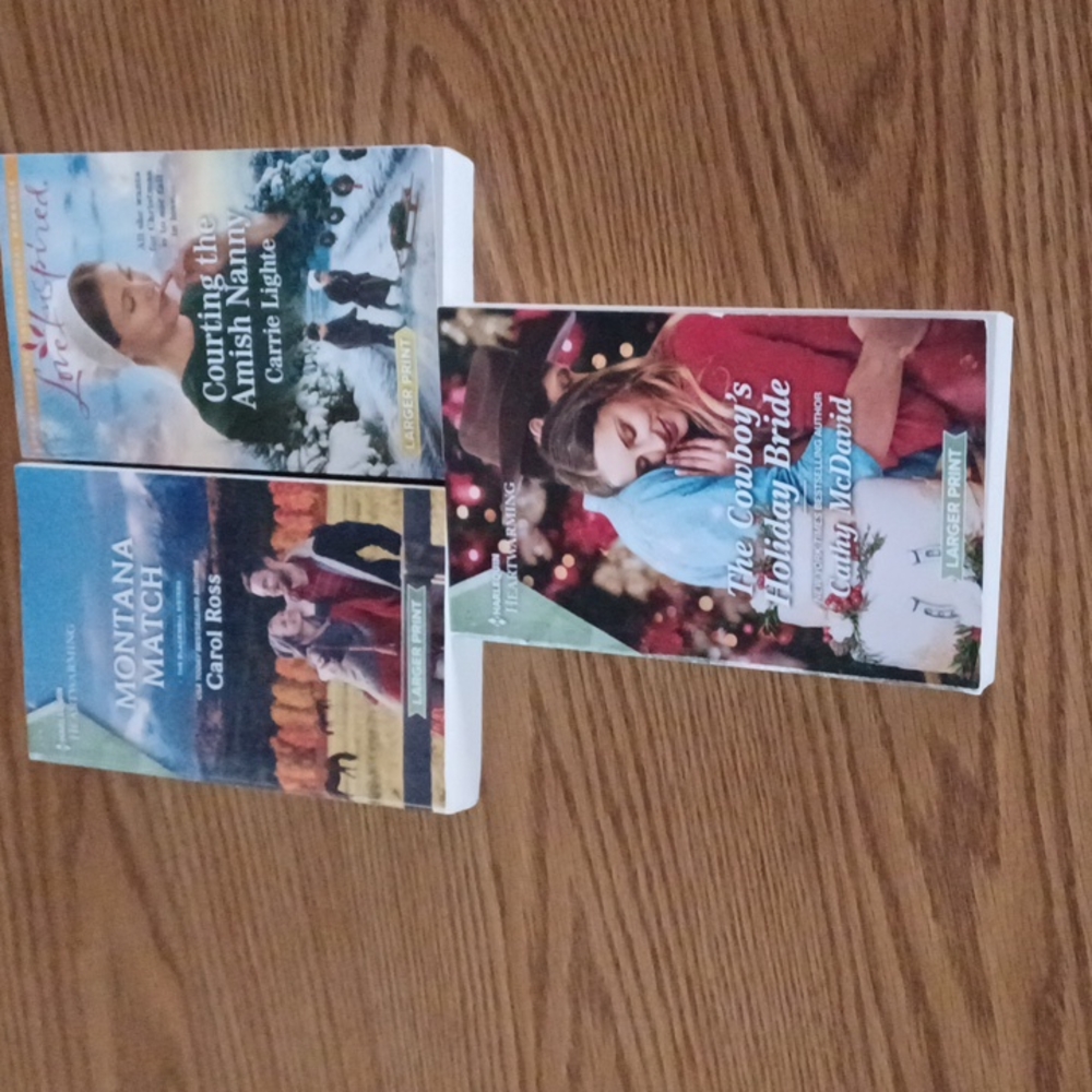 3 pocket novels Lg Print